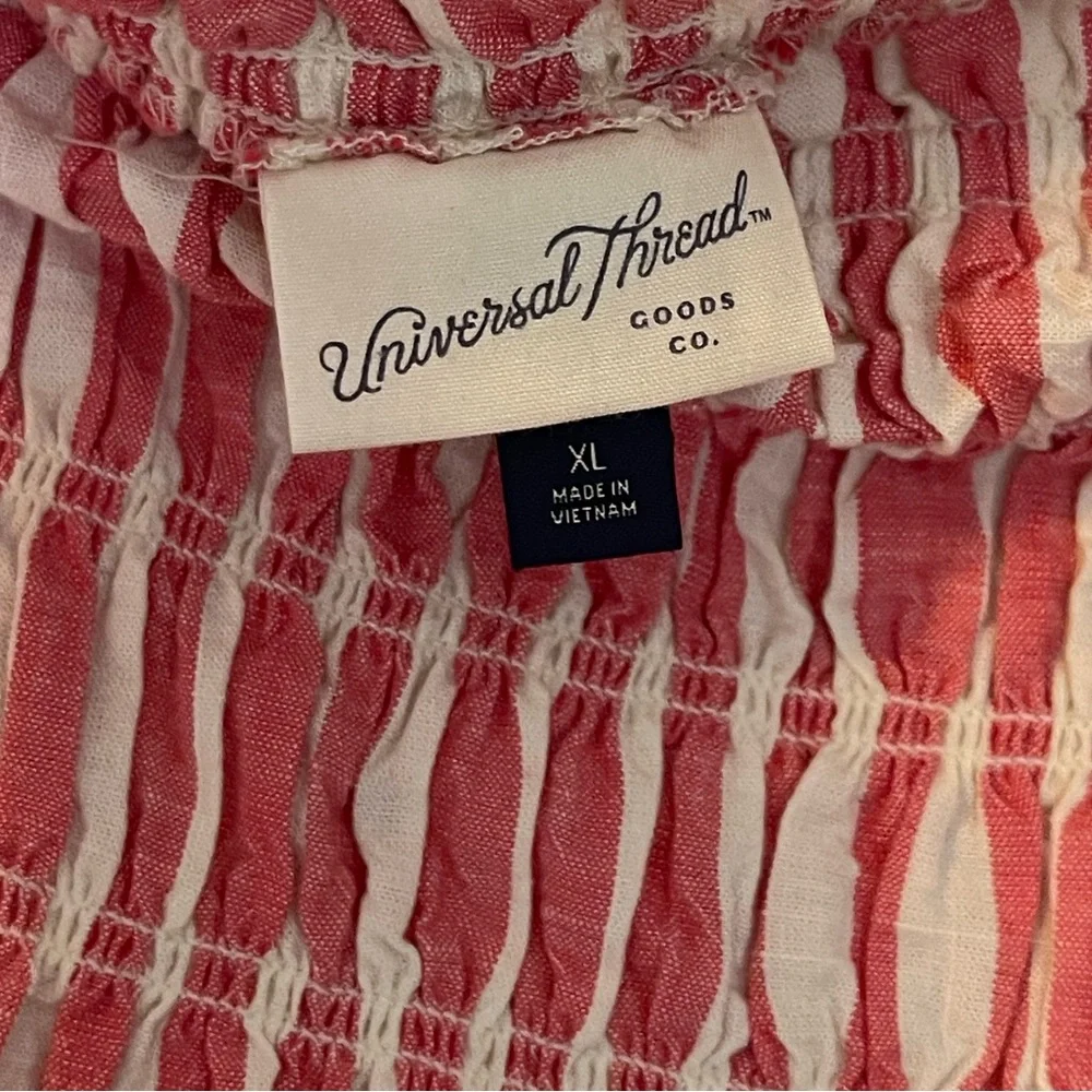 NWOT: UNIVERSAL THREADS Striped Pink and Cream Women's Dress Size XL